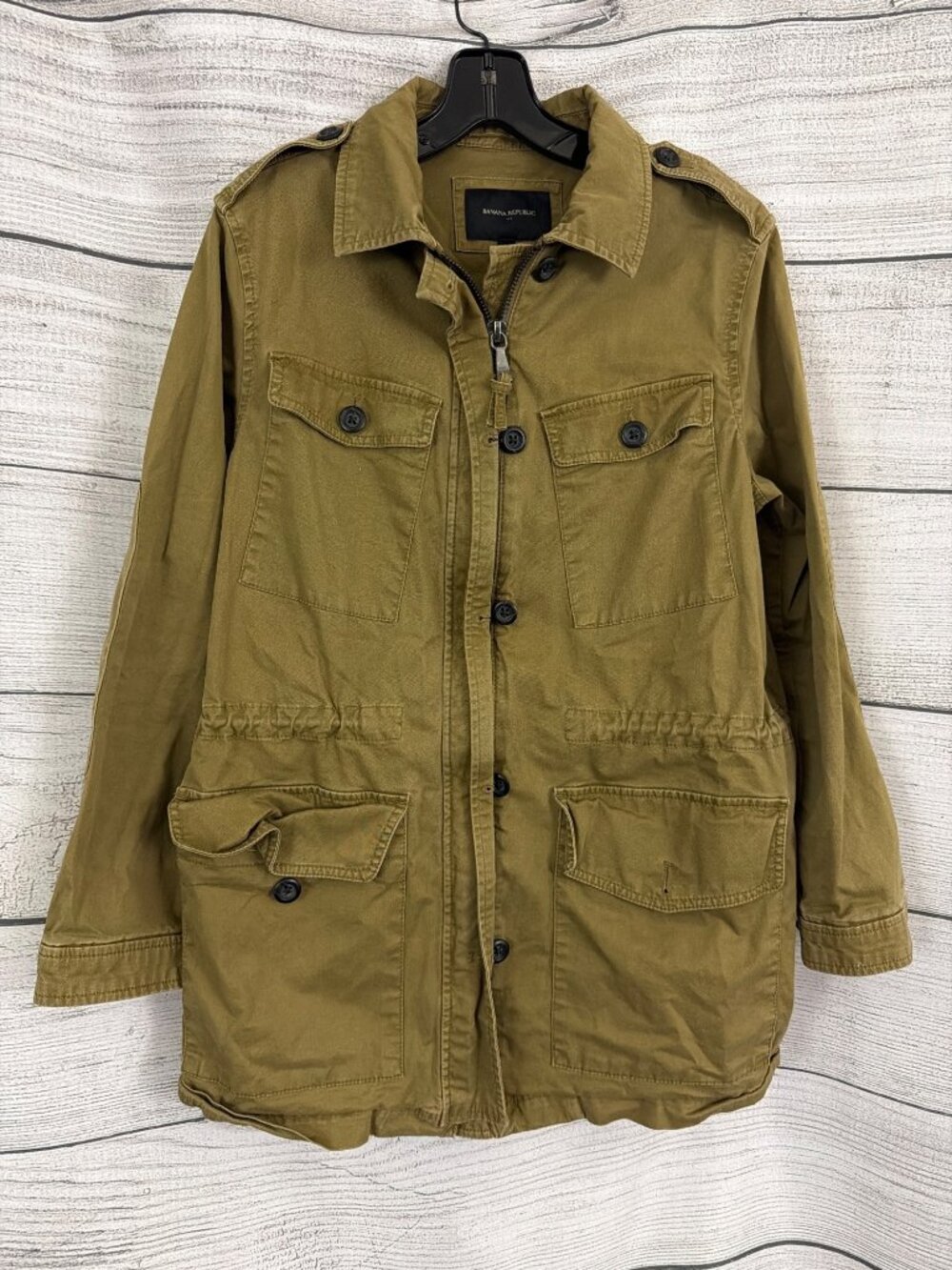 Banana Republic Olive Green Military Jacket Size M